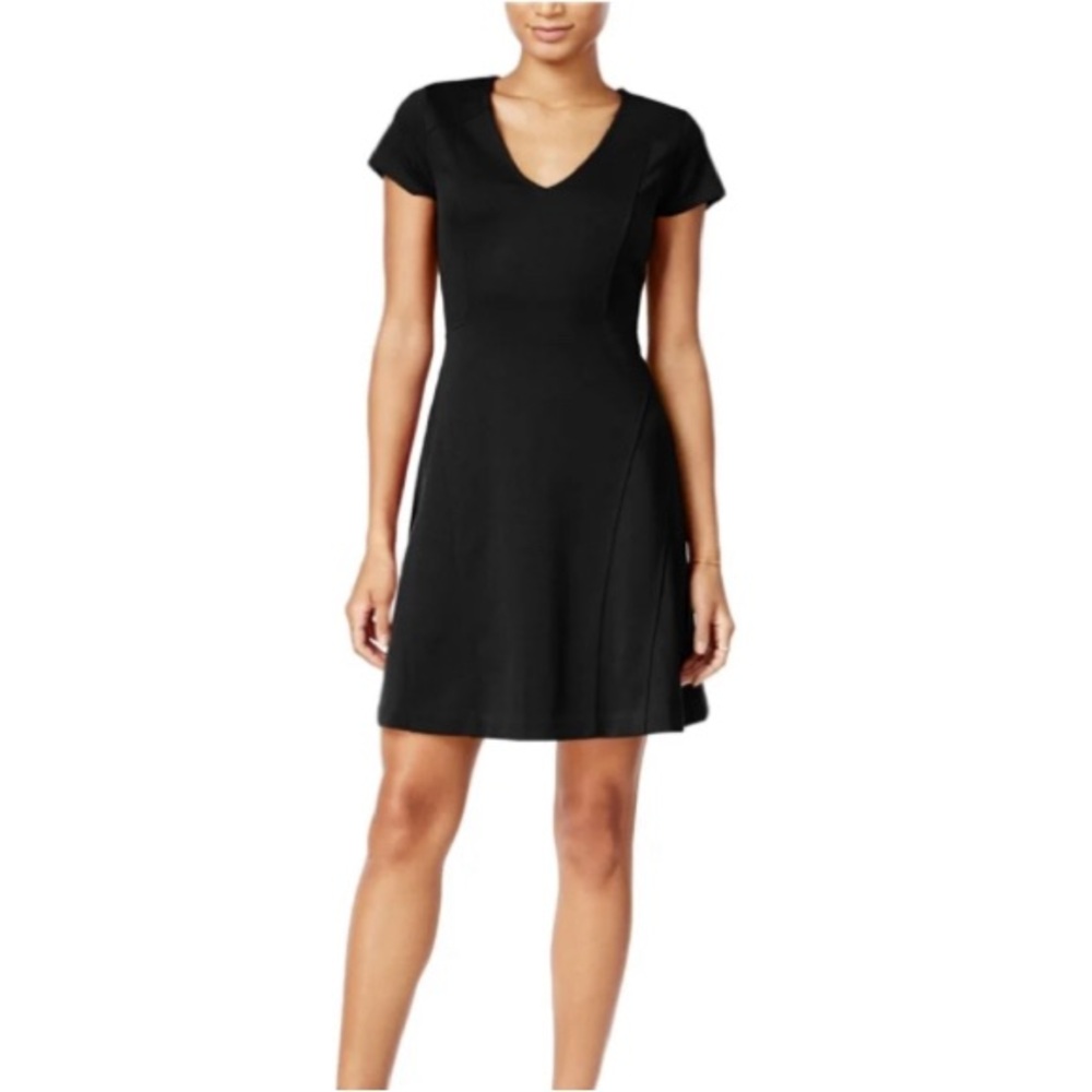 Maison Jules Fit and Flare Black Dress